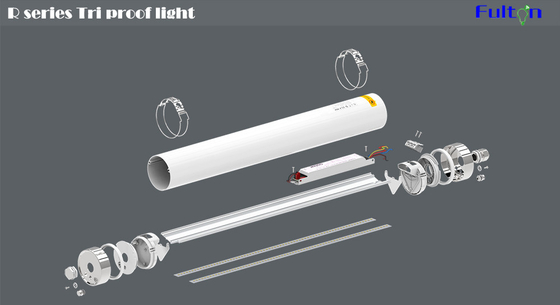 IK10 PC LED Tri Proof Lights IP69k Waterproof ENEC Certificate